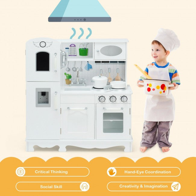 Hikidspace Kids Pretend Kitchen Cookware Playset with Water Dispenser