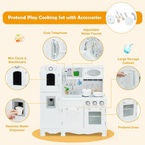 Hikidspace Kids Pretend Kitchen Cookware Playset with Water Dispenser