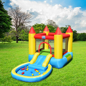 Hikidspace Kids Inflatable Bounce House Castle with Balls Pool and Bag