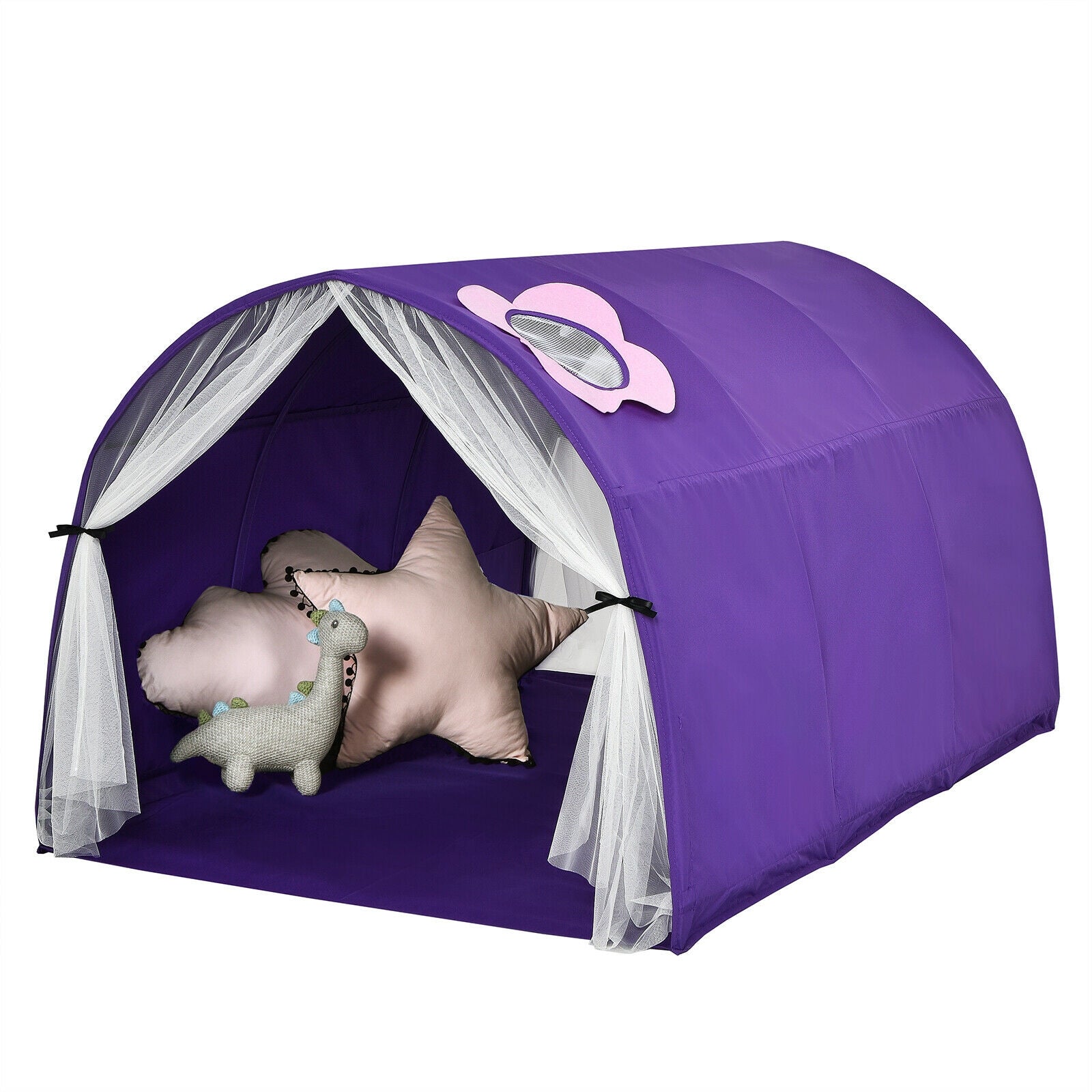 Kids Galaxy Starry Sky Dream Portable Kids Bed Play Tent with Double Net Curtain