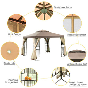 10 x 10 Feet Awning Patio Screw-free Structure Canopy Tent